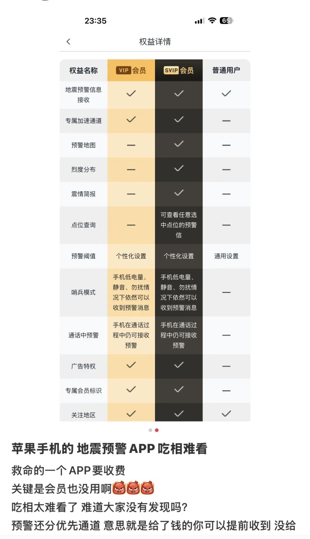 “地震来了,VIP先收到预警”,客服:会员16元一年非常便宜……网友吐槽:吃相太难看 “地震来了,VIP先收到预警”,客服:会员16元一年非常便宜……网友吐槽:吃相太难看