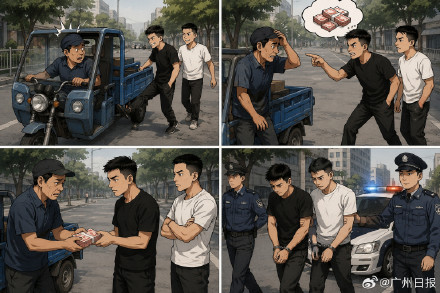 两人故意碰瓷无牌证三轮车被抓 两人故意碰瓷无牌证三轮车被抓