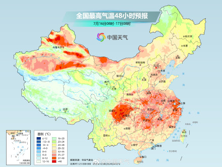 新疆重庆局地气温可超40℃ 江南等地高温持久 新疆重庆局地气温可超40℃ 江南等地高温持久