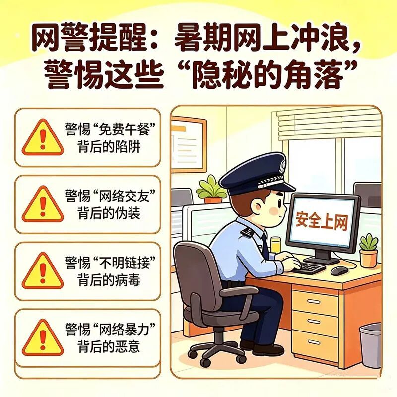 网警护航暑期：网上冲浪，警惕这些“隐秘的角落”