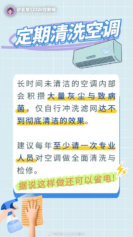 入伏后，吹空调请改一下