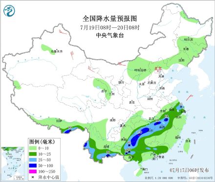 全国强降雨分散明起雨带明显南压 南方高温将短暂减弱 全国强降雨分散明起雨带明显南压 南方高温将短暂减弱