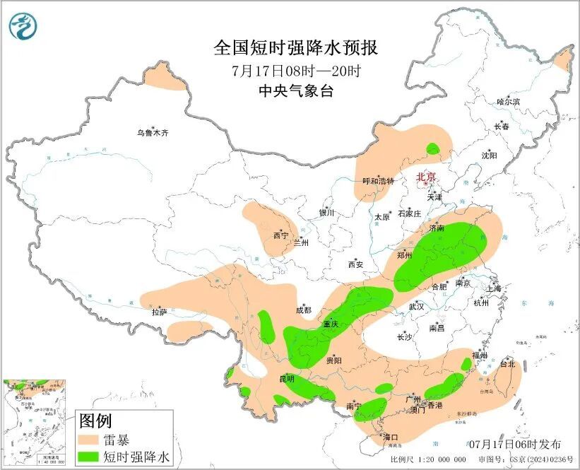 暴雨、强对流预警!中央气象台:四川、重庆、贵州等地有大到暴雨! 暴雨、强对流预警!中央气象台:四川、重庆、贵州等地有大到暴雨!
