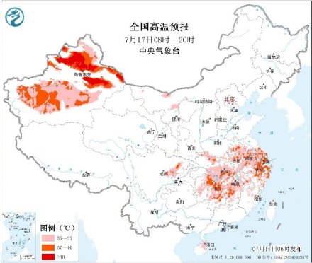 全国强降雨分散明起雨带明显南压 南方高温将短暂减弱 全国强降雨分散明起雨带明显南压 南方高温将短暂减弱