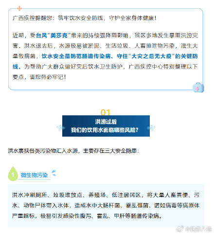 洪涝灾害后，饮水安全这些事您一定要知道！