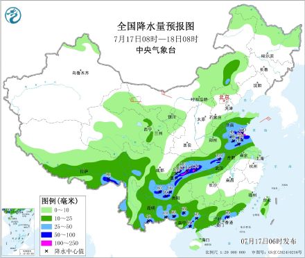 全国强降雨分散明起雨带明显南压 南方高温将短暂减弱 全国强降雨分散明起雨带明显南压 南方高温将短暂减弱