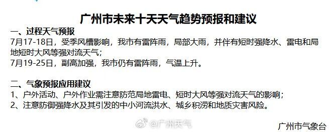 广东周末有大雨、暴雨！高温马上返场