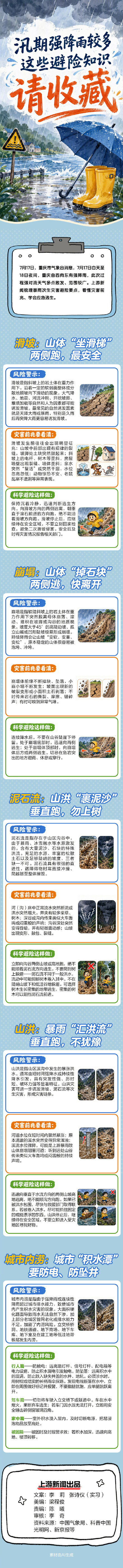 汛期强降雨较多，这些避险知识请收藏