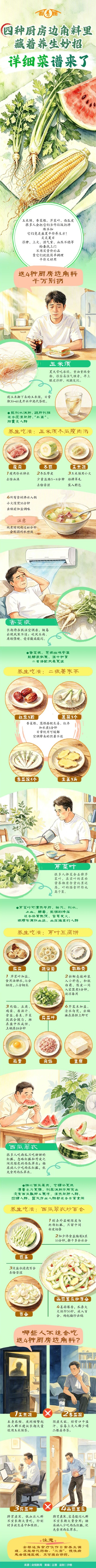 四种厨房边角料里藏着养生妙招，详细菜谱来了