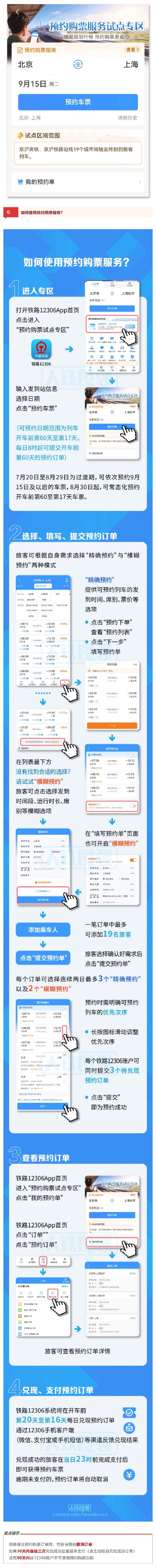 京沪高铁、京沪铁路预约购票服务详解版流程来了→ 京沪高铁、京沪铁路预约购票服务详解版流程来了→