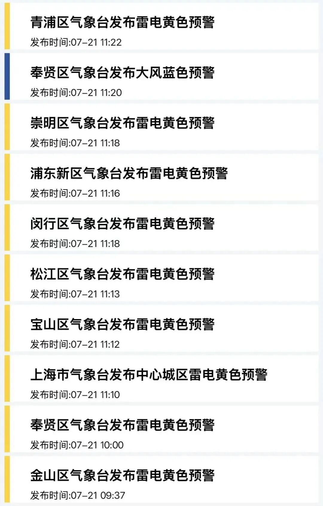 上海多区发布雷电黄色预警!雷雨不消停,今天主要影响这几个区域→ 上海多区发布雷电黄色预警!雷雨不消停,今天主要影响这几个区域→