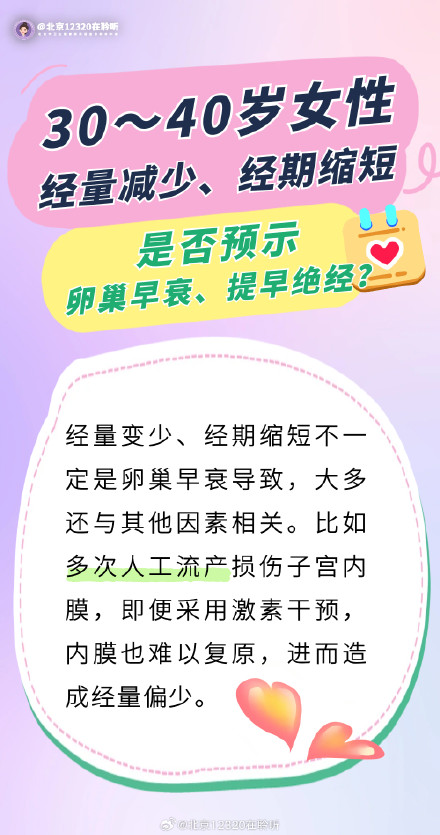 90后，经量减少、经期缩短，是卵巢早衰吗？