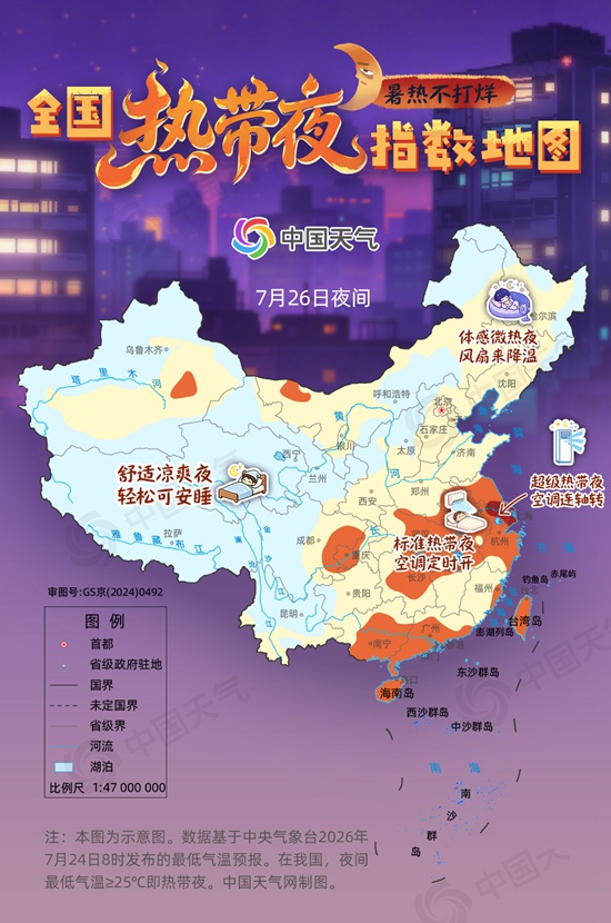 暑热不打烊！首个全国热带夜指数地图发布，看哪里空调连轴转
