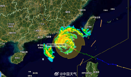 台风红霞螺旋雨带触及广东 台风红霞螺旋雨带触及广东