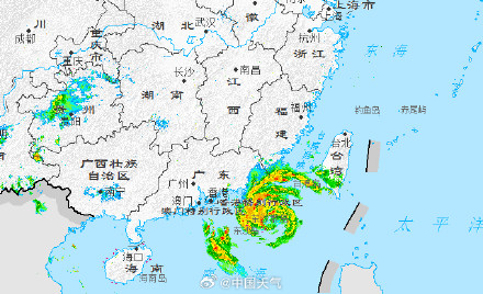 台风红霞螺旋雨带触及广东 台风红霞螺旋雨带触及广东