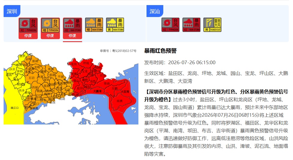 非必要不外出！台风 “红霞” 仍将给深圳带来严重风雨影响