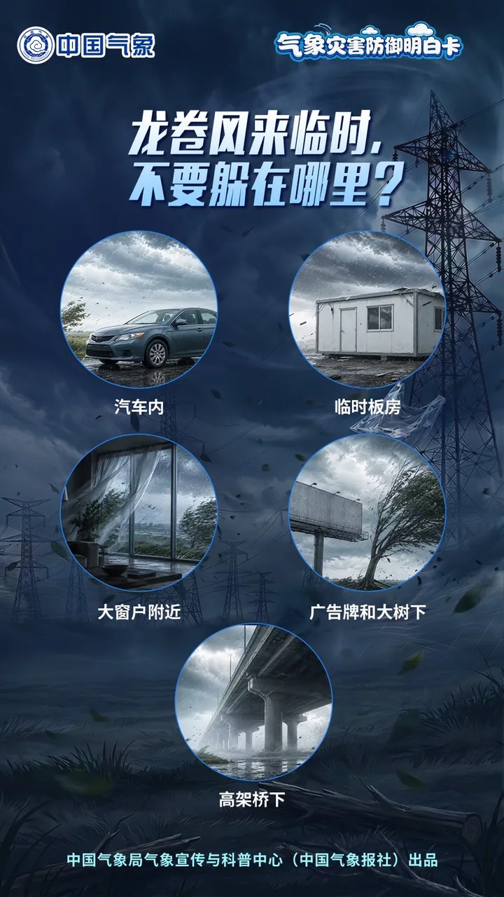 龙卷风来临时有什么预兆？这篇科普，请查收 | 气象灾害防御明白卡