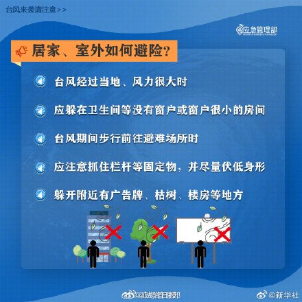 台风来临记得备好不易腐败的食物 不要在广告牌大树附近避风避雨