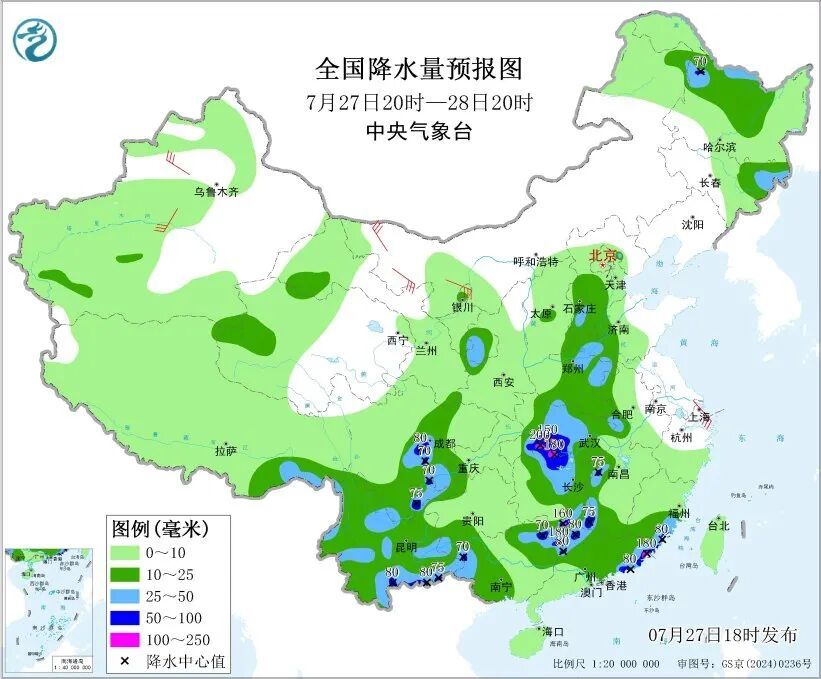 暴雨、强对流双预警，中央气象台：广东、湖南、湖北、安徽、山东、河北、云南等地有大到暴雨，四川、重庆、贵州等地将有10级以上雷暴大风
