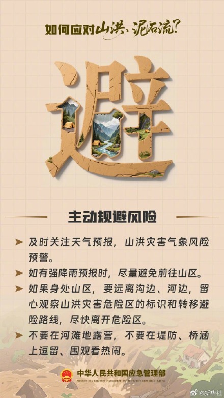 山洪泥石流实用应对指南请查收！