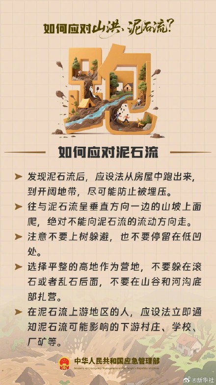 山洪泥石流实用应对指南请查收！