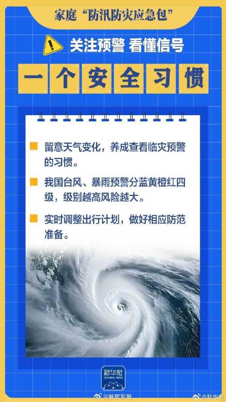 周知！请查收这份家庭防汛防灾应急包