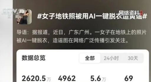 央视起底“AI脱衣”黑色产业链