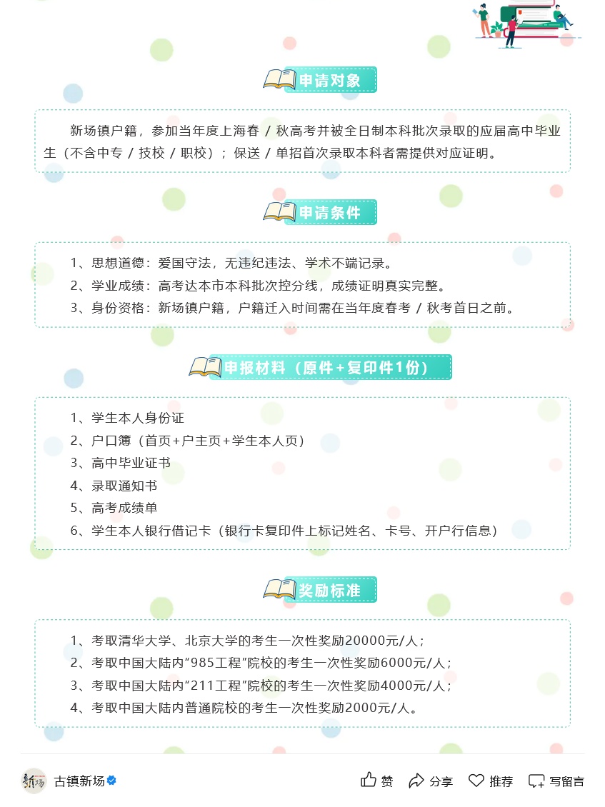 网友称上海多个街镇有这笔奖励政策，最高2万元？一地工作人员回应媒体：实施超10年