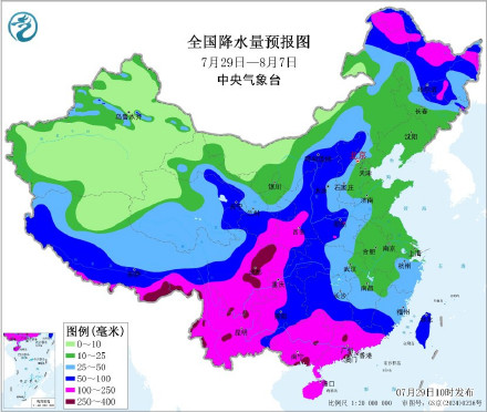 未来十天华南四川盆地等地有较强降雨 西北华北东北多阵雨或雷阵雨