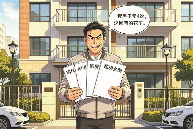 一房四卖卷走购房款56万余元，取保候审期间潜逃躲避追责，男子自作聪明换来5年刑期