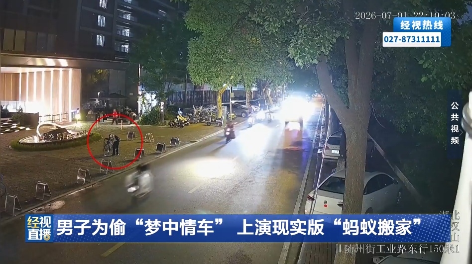 男子为偷“梦中情车”，上演现实版“蚂蚁搬家”，盗取邻居两辆名贵自行车，11分钟被抓