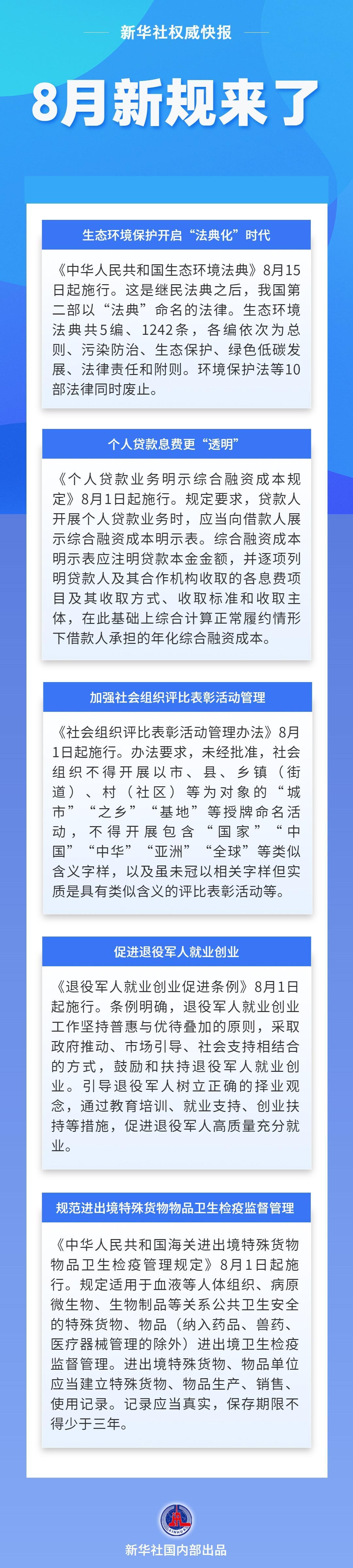 8月新规来了