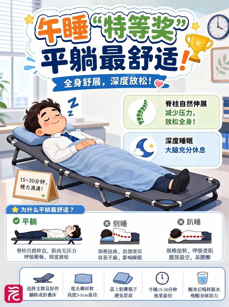 上班族午休正确睡姿，看完立刻改