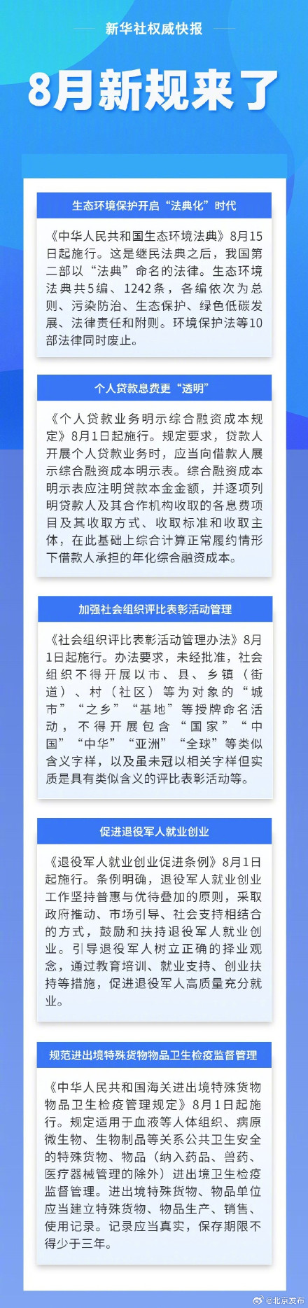 8月新规你最关注哪个