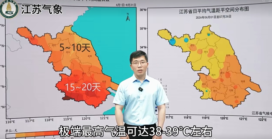 高淳热到全国前10!江苏预测:8月极端最高气温可达38~39℃左右,注意防暑降温 高淳热到全国前10!江苏预测:8月极端最高气温可达38~39℃左右,注意防暑降温
