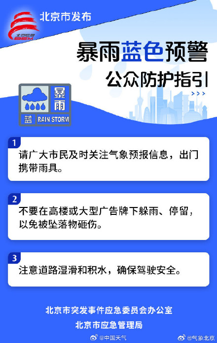 北京暴雨和山洪预警齐发 北京暴雨和山洪预警齐发