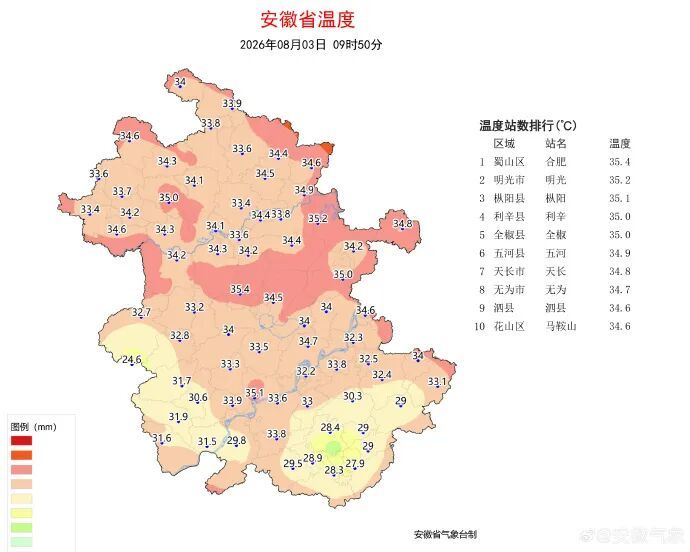 热热热!安徽今天最高气温可达40℃!继续发布高温黄色预警 热热热!安徽今天最高气温可达40℃!继续发布高温黄色预警