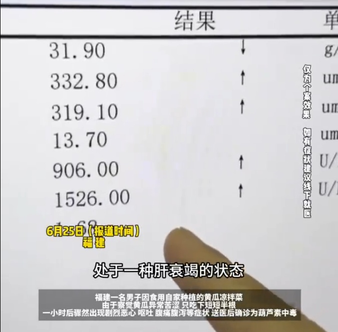 比砒霜还毒!一盘凉拌黄瓜致男子肝衰竭,医生建议:出现这种情况不要吃,直接扔掉 比砒霜还毒!一盘凉拌黄瓜致男子肝衰竭,医生建议:出现这种情况不要吃,直接扔掉