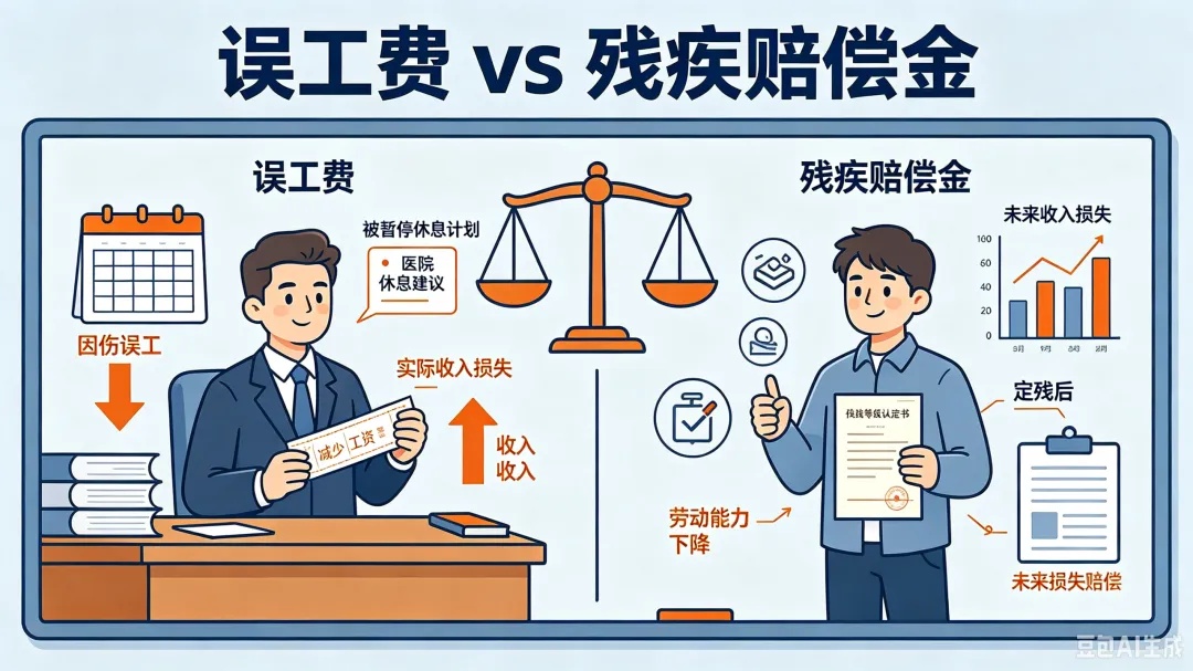 已定残且获残疾赔偿金,还能主张后续治疗期间的误工费吗? 已定残且获残疾赔偿金,还能主张后续治疗期间的误工费吗?
