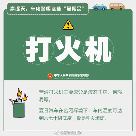 转发提醒！夏天这8种东西千万别放车里