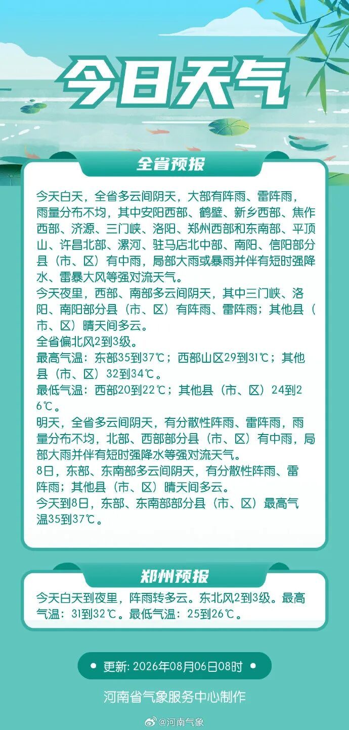 洛阳西南部、三门峡大部、南阳西北部发生地质灾害的风险较高，注意防范