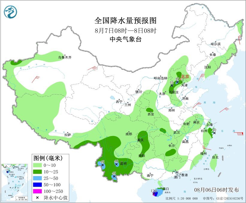 黑龙江贵州云南海南等地有分散性强降水 黑龙江贵州云南海南等地有分散性强降水