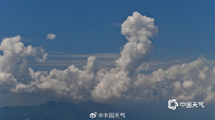 北京今日天空有个“显眼包” 浓积云强势抢镜