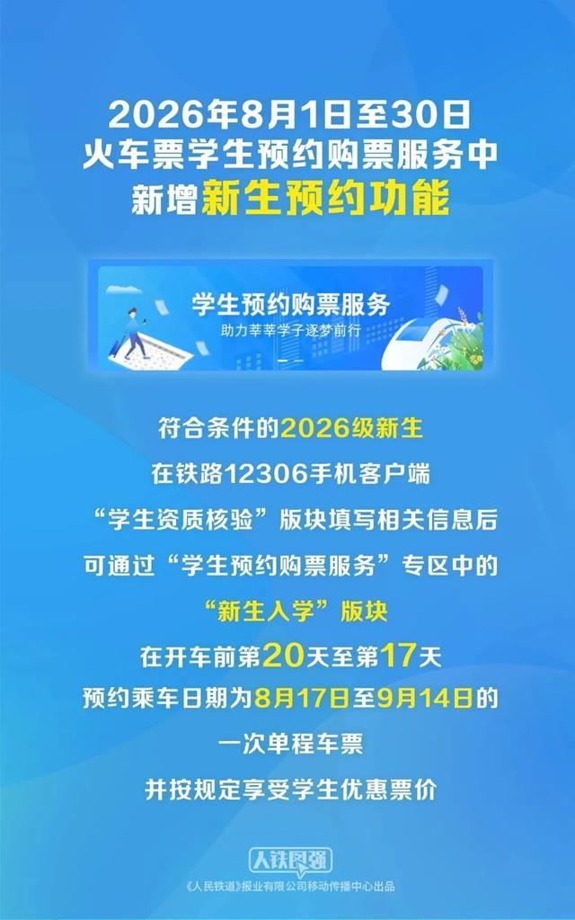 录取通知书刚到就能买票?12306新生预约功能上线,客服:选“新生入学”即可预约购票 录取通知书刚到就能买票?12306新生预约功能上线,客服:选“新生入学”即可预约购票