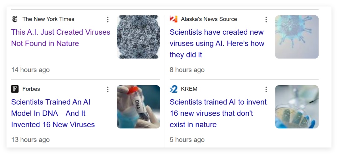 美国科学家用AI制造出16种新病毒