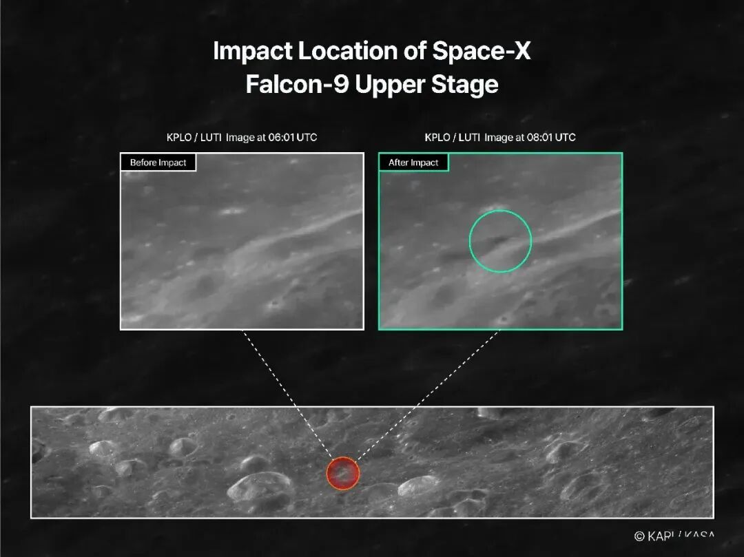 SpaceX火箭残骸撞月前后影像公布，中国多家机构精准预测撞击点