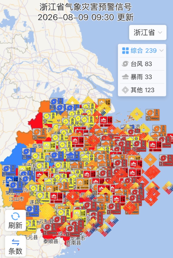 强台风“白海豚”登陆点缩圈!预计今天傍晚至明天凌晨在苍南到三门一带沿海登陆 强台风“白海豚”登陆点缩圈!预计今天傍晚至明天凌晨在苍南到三门一带沿海登陆