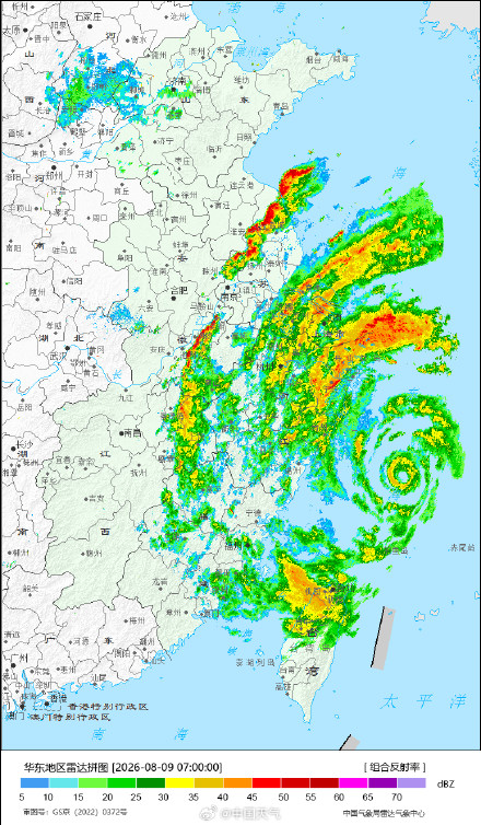 白海豚10级风圈触及浙江