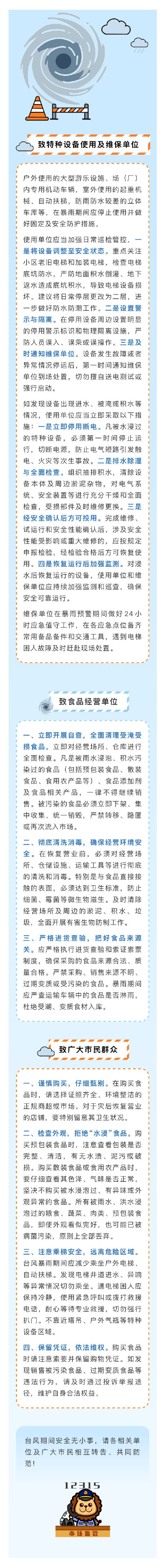 注意！台风过后，特种设备、食品风险防范要点