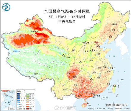 华北到江南高温缩减 四川盆地华南热意仍盛 华北到江南高温缩减 四川盆地华南热意仍盛